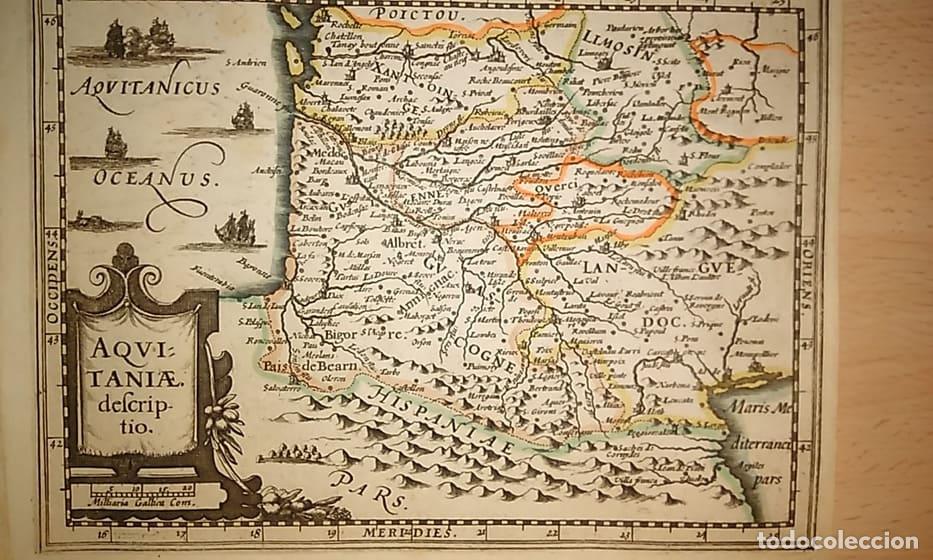 Libros antiguos: s.a. - MAPA ANTIGUO: �AQUITANIAE DESCRIPTIO� - Foto 1