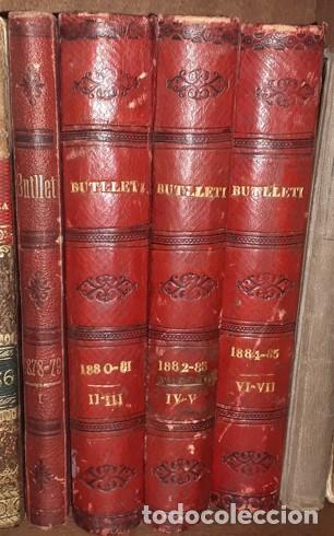 Libri antichi: Butlleti de la Associacio d'Excursions Catalana. Tomo I a VII (4 vol.) - 1878-1885