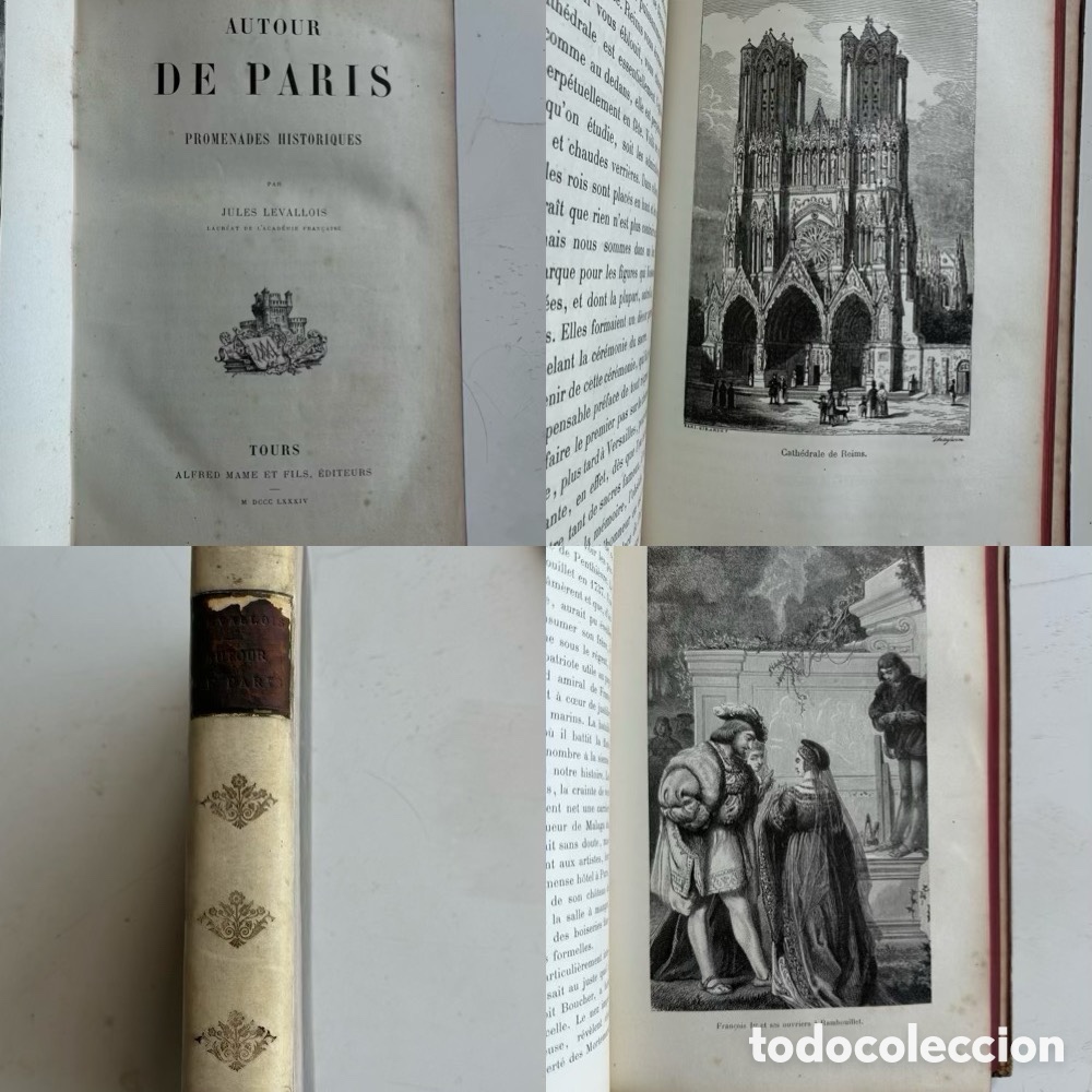 Libros antiguos: LEVALLOIS, Jules &mdash; Autour de Paris. Promenades historiques &mdash; Tours, 1884 &mdash; Grabados