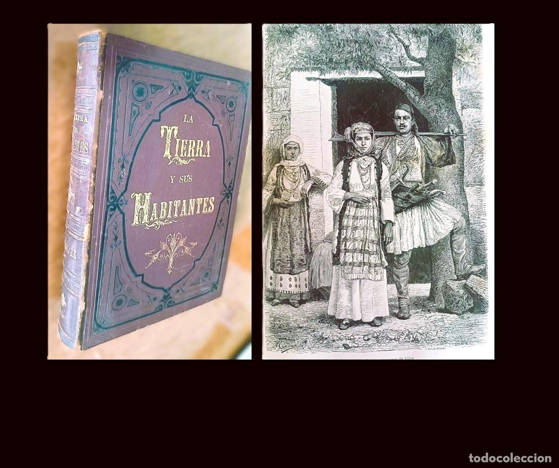 Libros antiguos: A&ntilde;o 1879. La Tierra y sus habitantes. In folio.
