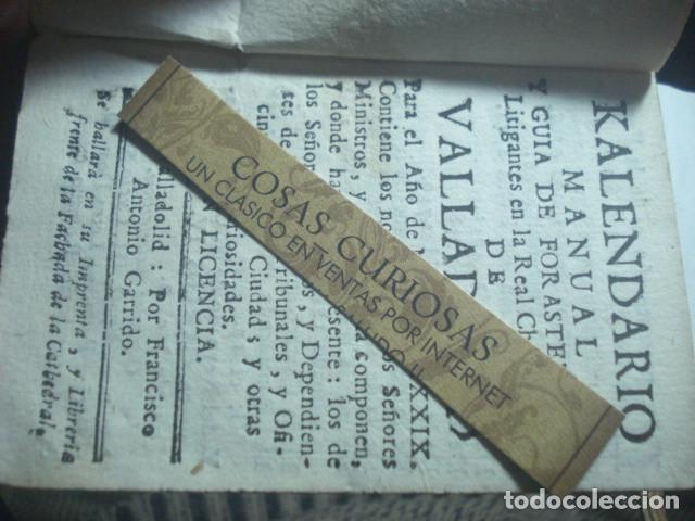 Libros antiguos: VALLADOLID - GUIA DE FORASTEROS - A&Ntilde;O 1789 - PIEZA &Uacute;NICA - RAR&Iacute;SIMO