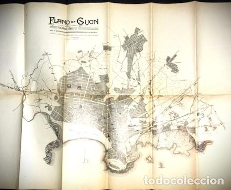 Libros antiguos: RICARDO CASIELLES ... PLANO DE GIJON ... 1910