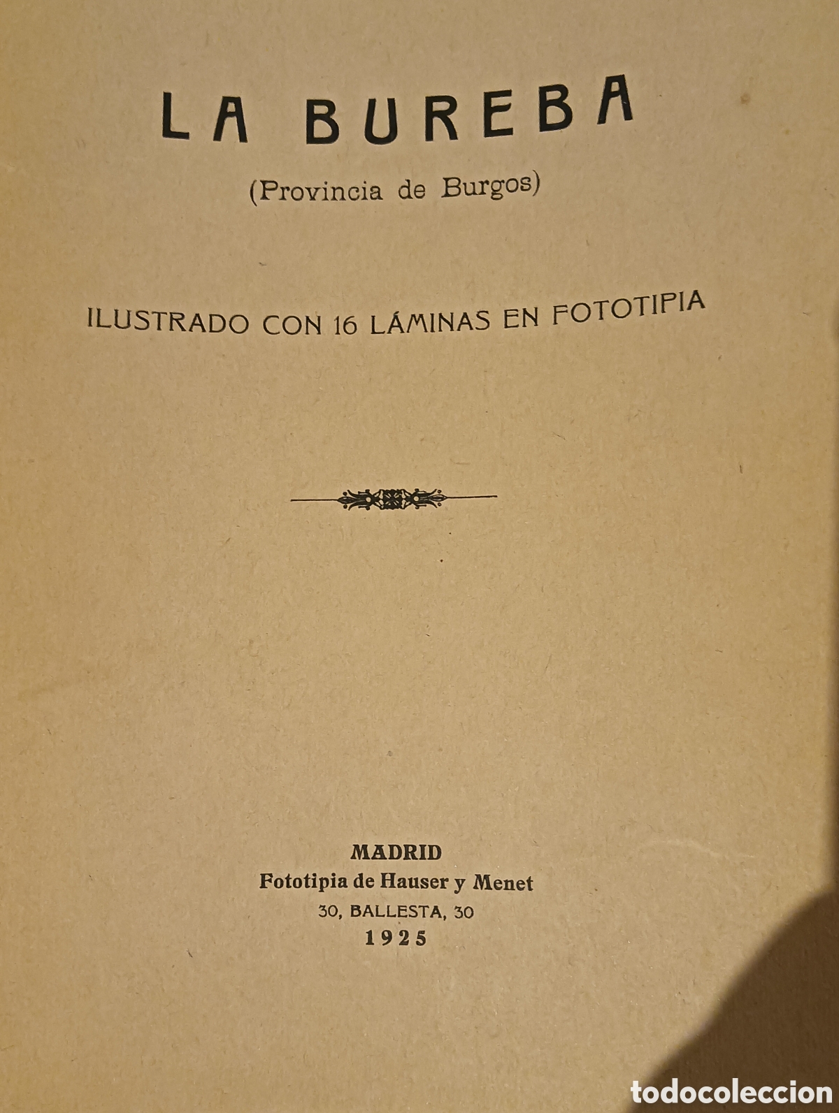 Libros antiguos: La Bureba provincia de Burgos por Narciso sentenach