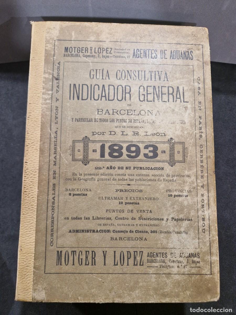 Libros antiguos: Gu&iacute;a consultiva de 1893, con un total de 1224 p&aacute;ginas.