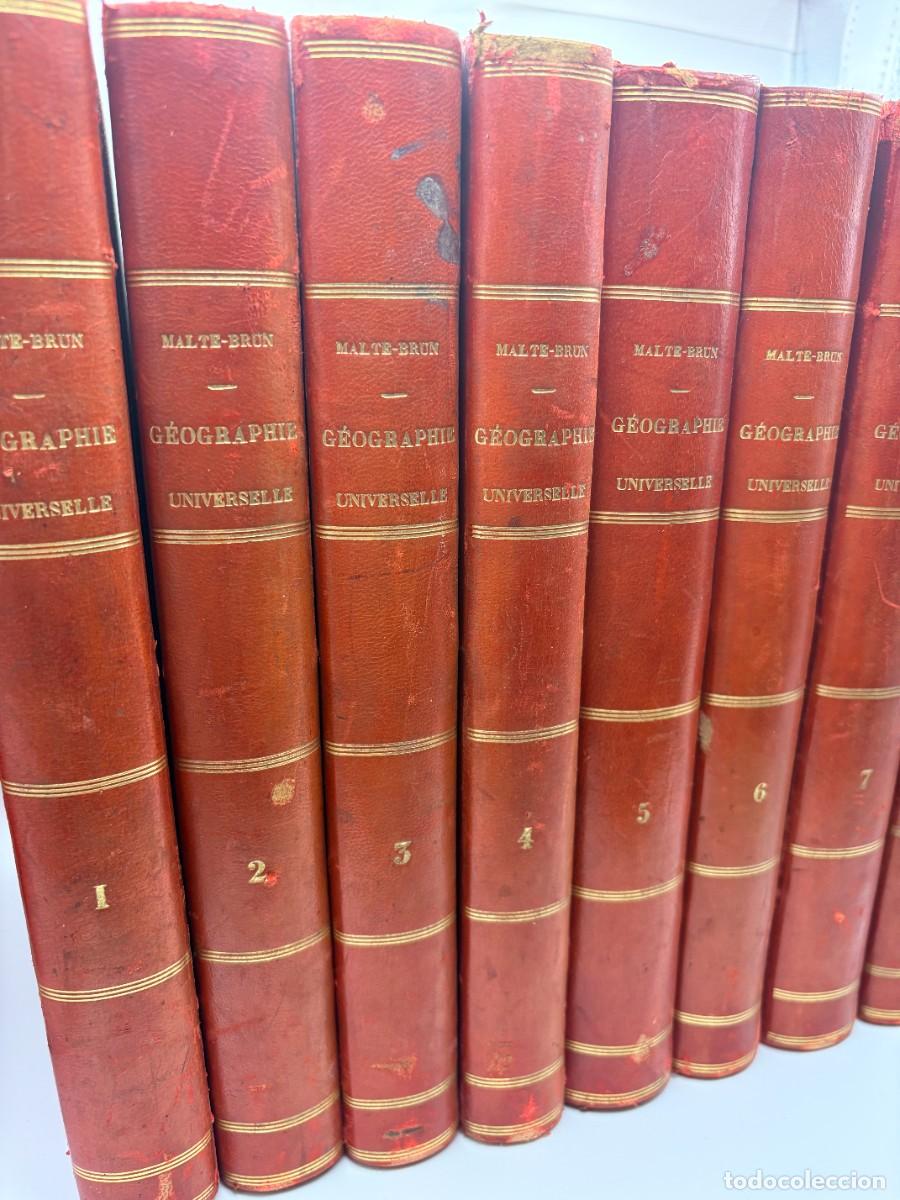Libros antiguos: G&eacute;ographie Universelle de Malte-Brun - Paris, ca. 1850 - 1870 (Obra Completa 8 Tomos) En franc&eacute;s