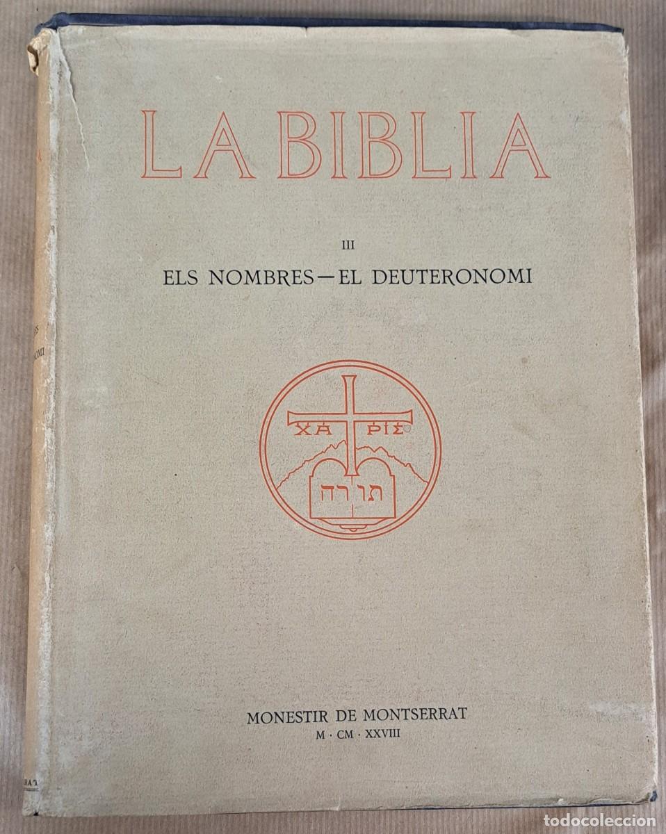 Libros antiguos: La Biblia III, Monasterio de Montserrat, a&ntilde;o 1928, Catal&aacute;n