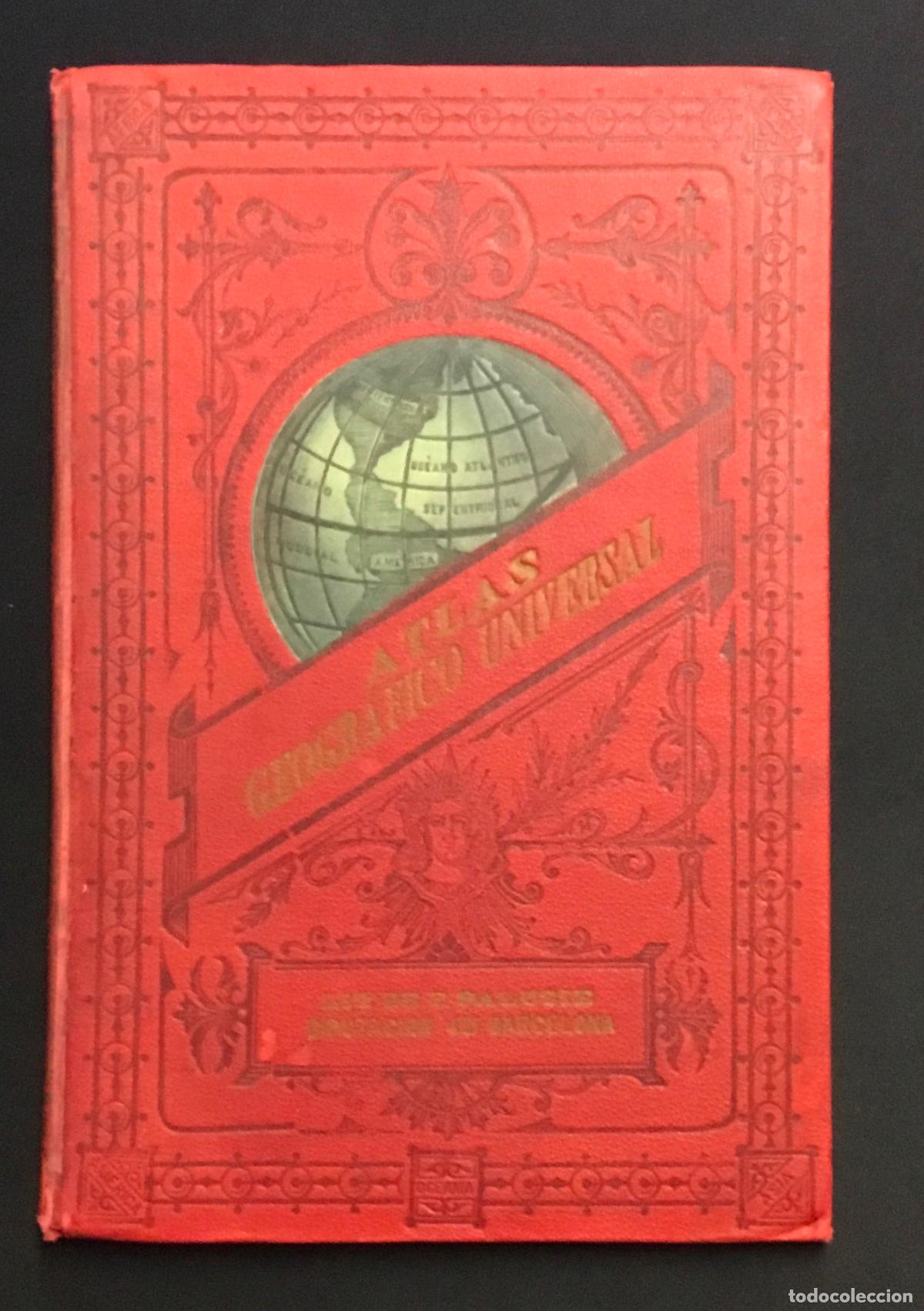 Libros antiguos: ATLAS GOEGR&Aacute;FICO UNIVERSAL en 18 mapas arreglados al meridiano de Madrid. - PALUZ&Iacute;E, Esteban.