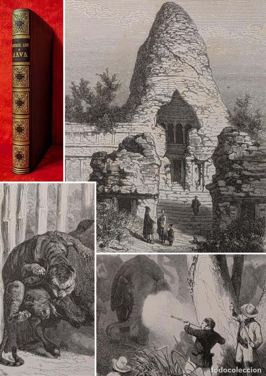 Libros antiguos: ❤️️A&Ntilde;O 1861 - 27CM - VIAJE A INDONESIA - BALI - GRABADOS - PIRATAS, SULTANES, IND&Iacute;GENAS, ANIMALES...