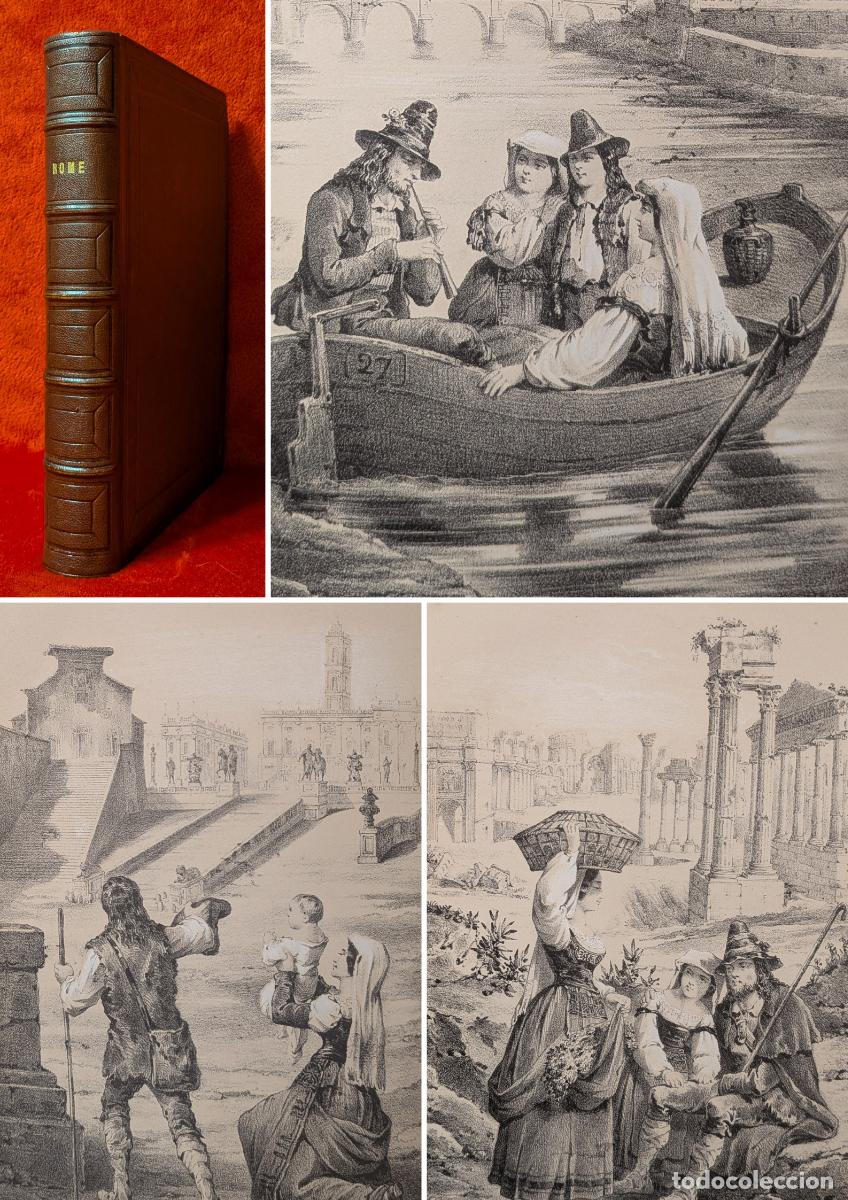 Libros antiguos: ❤️️A&Ntilde;O 1855 - 28CM - VIAJE A LA ANTIGUA ROMA - GRABADOS - JULIO C&Eacute;SAR, VATICANO, COLISEO, CATACUMBAS