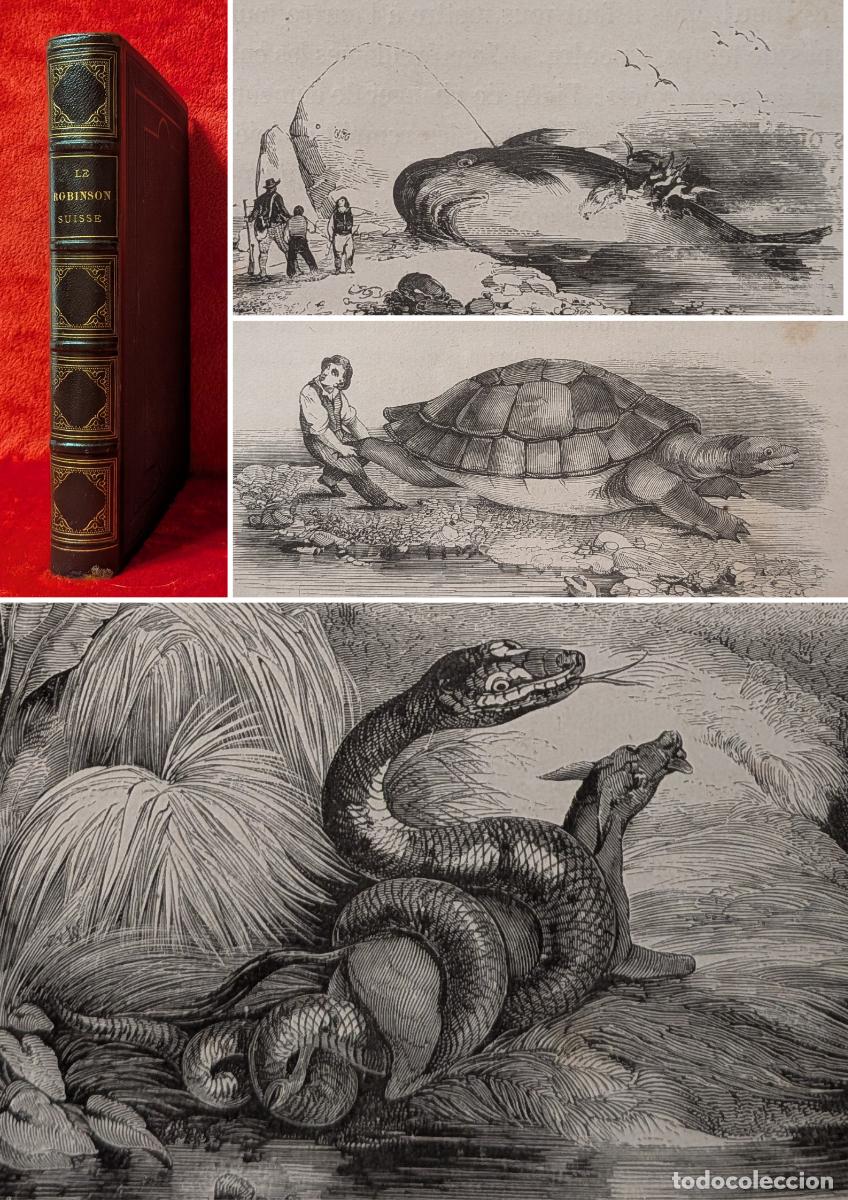 Libros antiguos: ❤️A&Ntilde;O 1860 &ndash;28CM - VIAJE A AUSTRALIA - 200 GRABADOS - NAUFRAGIOS, MONSTRUOS MARINOS, ISLA PERDIDA...