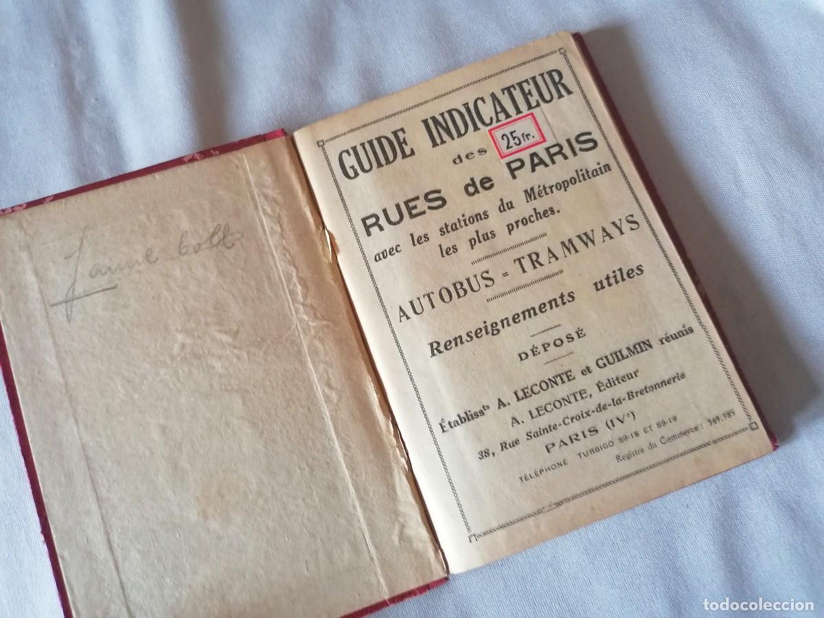 Libros antiguos: PLAN COMMODE DE PARIS * RUES & MONUMENTS * AUTOBUS & TRAMWAYS * METROPOLITAN - Foto 3