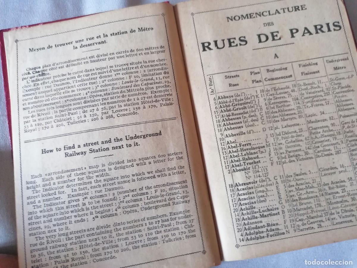 Libros antiguos: PLAN COMMODE DE PARIS * RUES & MONUMENTS * AUTOBUS & TRAMWAYS * METROPOLITAN - Foto 4