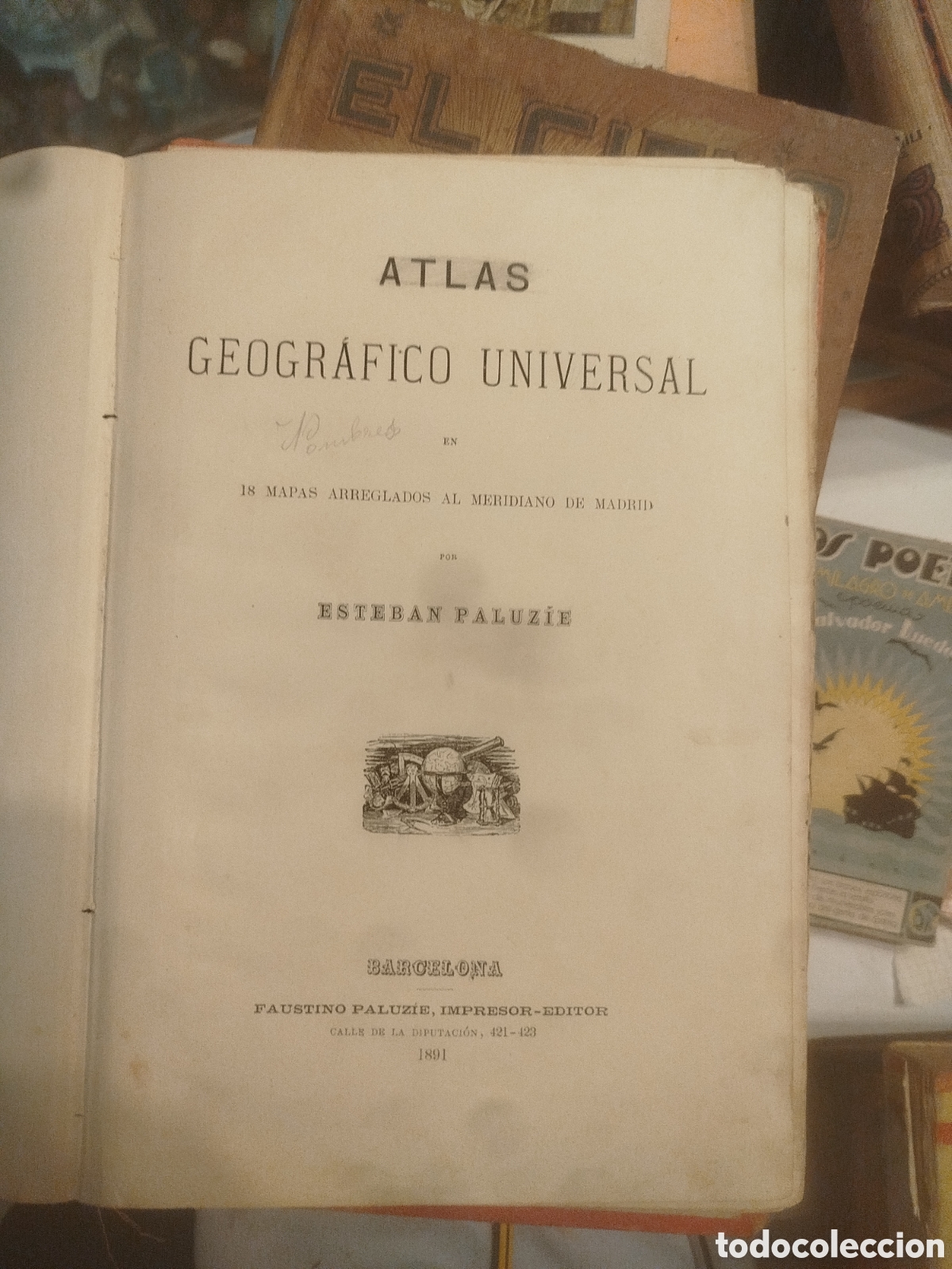 Antiquarische B&uuml;cher: Atlas geogr&aacute;fico universal 1891