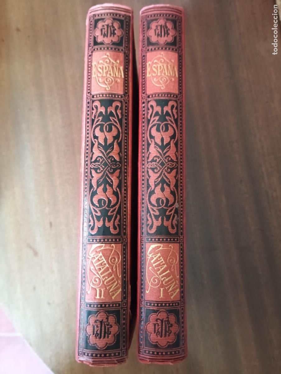 Libros antiguos: CATALU&Ntilde;A. - PABLO PIFERRER Y PI MARGALL.1884. CON FOTOGRABADOS.VOL. 1 Y 2.