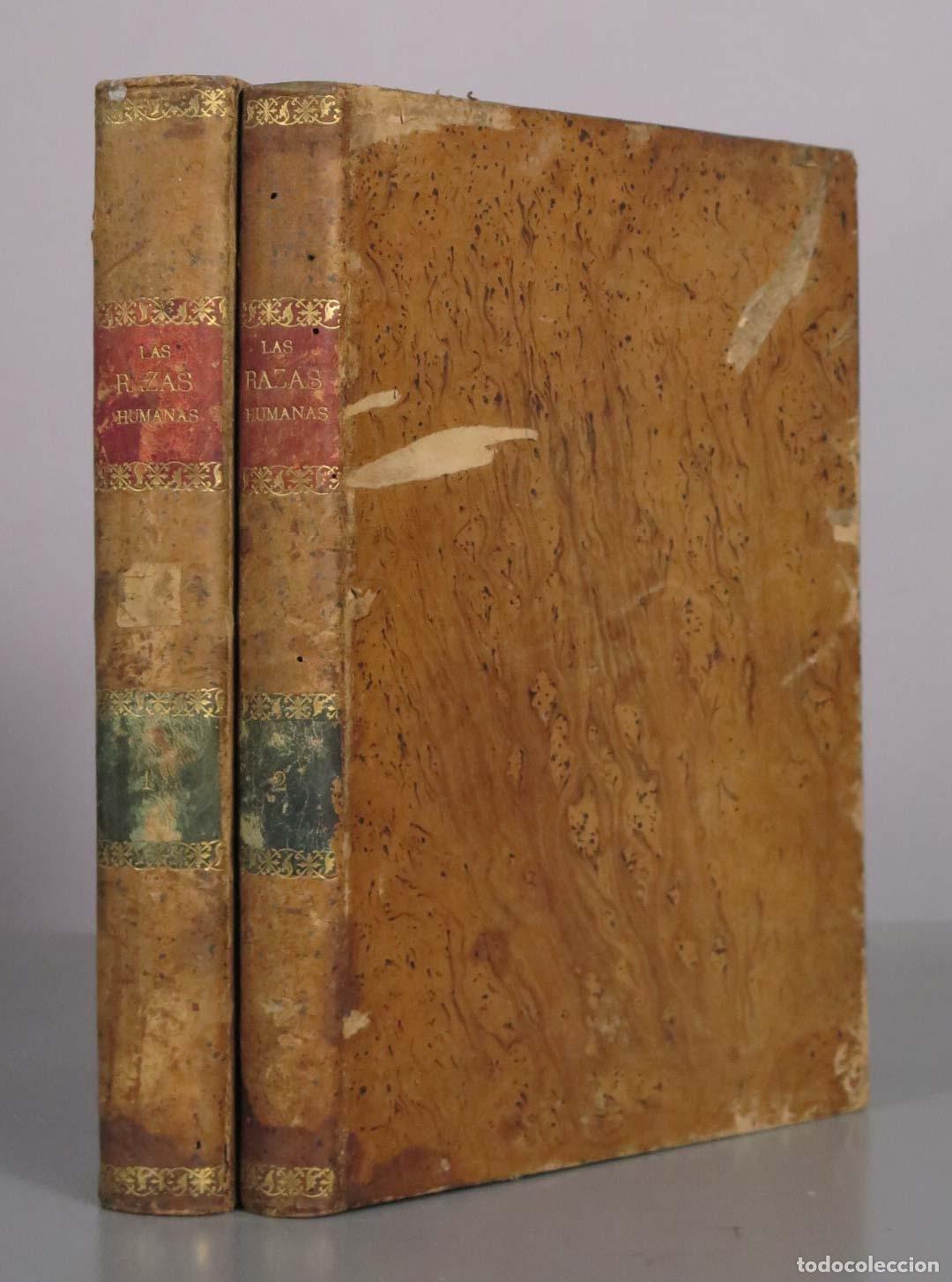 Libros antiguos: Las Razas Humanas - Federico Ratzel - Montaner y Sim&oacute;n, Editores 2 TOMOS. 1888-89