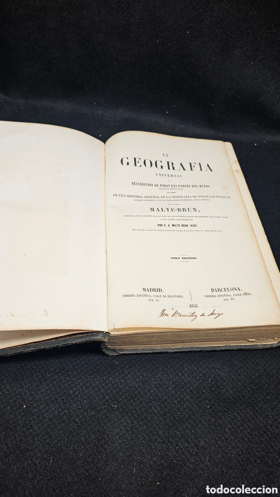Libros antiguos: La geograf&iacute;a universal 1853