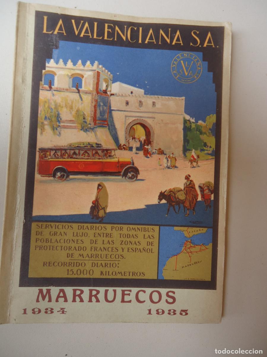 Libros antiguos: LA VALENCIANA. GU&Iacute;A 1934-35 DE SERVICIOS EN LAS ZONAS ESPA&Ntilde;OLA y FRANCESA DE MARRUECOS