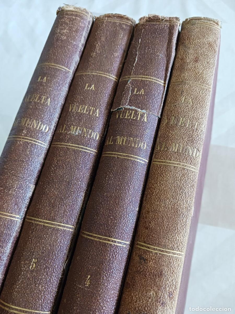 Libros antiguos: LA VUELTA AL MUNDO: VIAJES INTERESANTES Y NOV&Iacute;SIMOS (1865-1867) - 4 TOMOS ILUSTRADOS, GASPAR Y ROIG