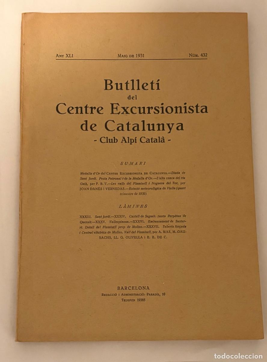 Antiquarische B&uuml;cher: BOLETIN - BUTLLETI CENTRE EXCURSIONISTA DE CATALUNYA MAIG 1931 - PUBLICIDAD CREMALLERA MONTSERRAT