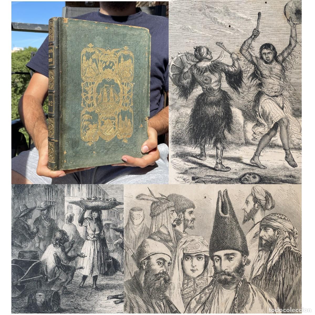Libros antiguos: A&ntilde;o 1862 - Viajes - La vuelta al mundo - Charton - Ir&aacute;n - Grecia - Noruega - Sicilia - Siberia