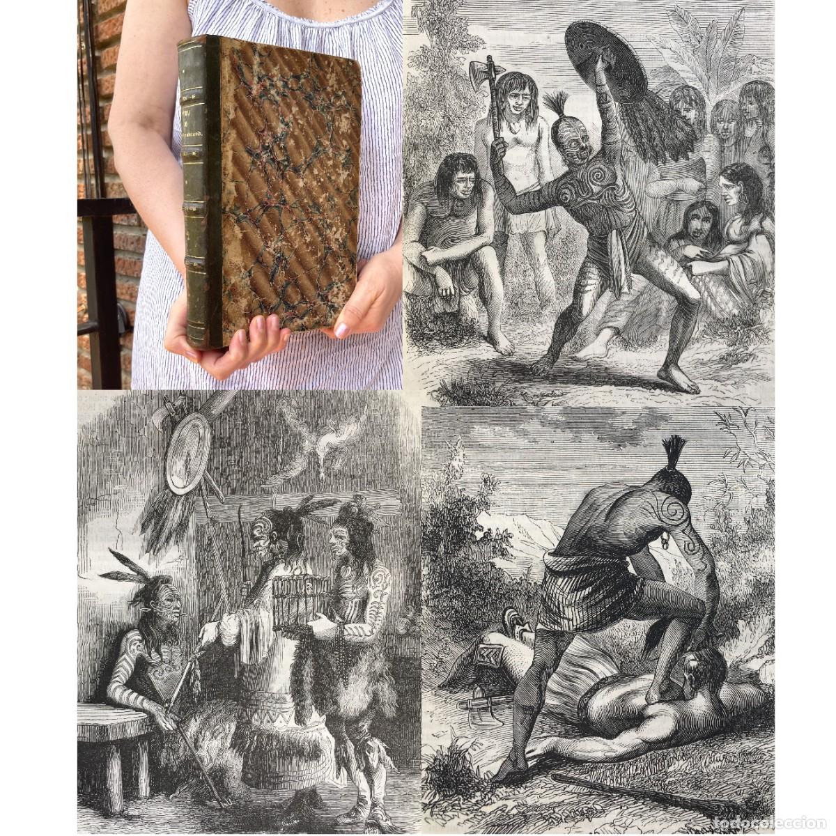 Old books: A&ntilde;o 1854 - Viajes a Italia y Am&eacute;rica - Chateaubriand - El ultimo abencerraje Ilustraciones Historia