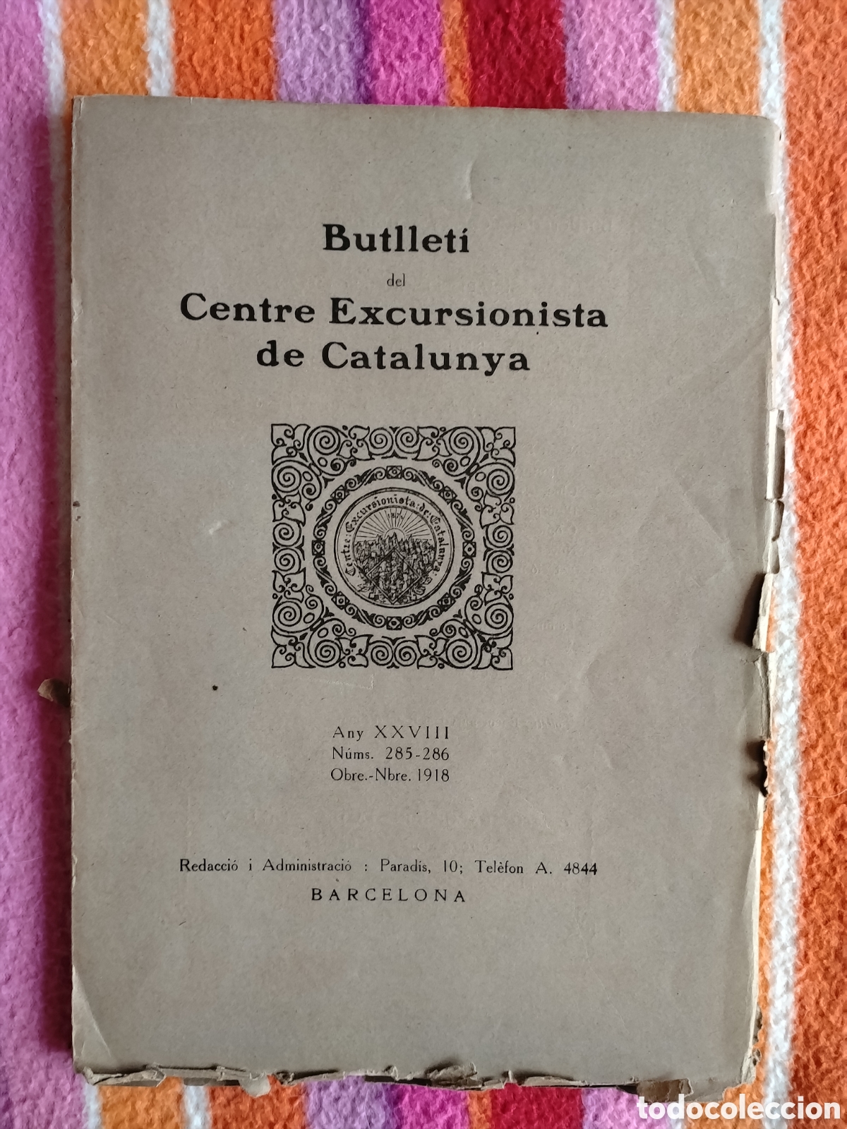 Livros antigos: Butllet&iacute; Centre Excursionista de Catalunya, num 285-286