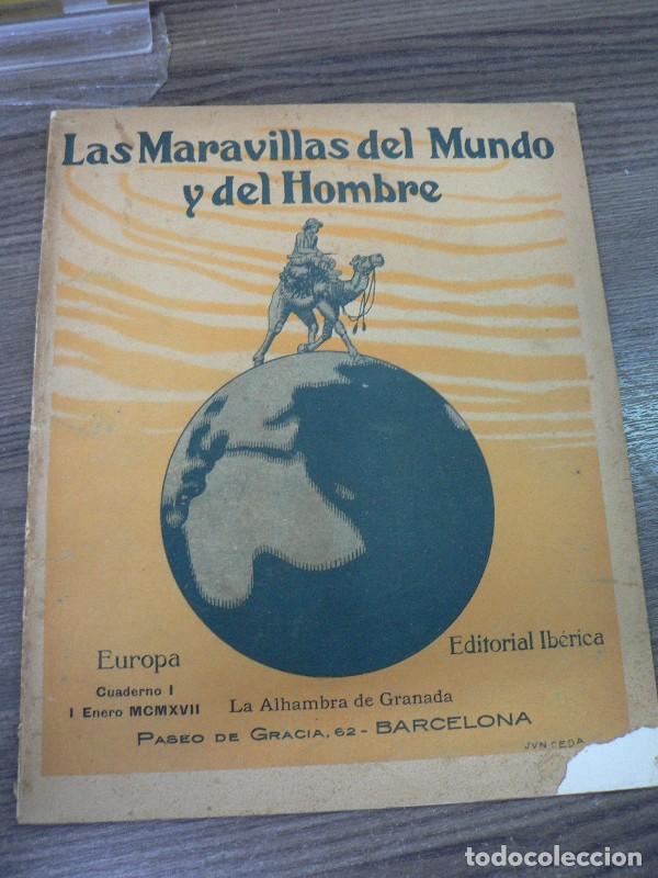Libros antiguos: Las maravillas del mundo y del hombre: Europa cuaderno 1&ordm; - Carlos Rudy - Ib&eacute;rica - 1917 - Ilustr. J