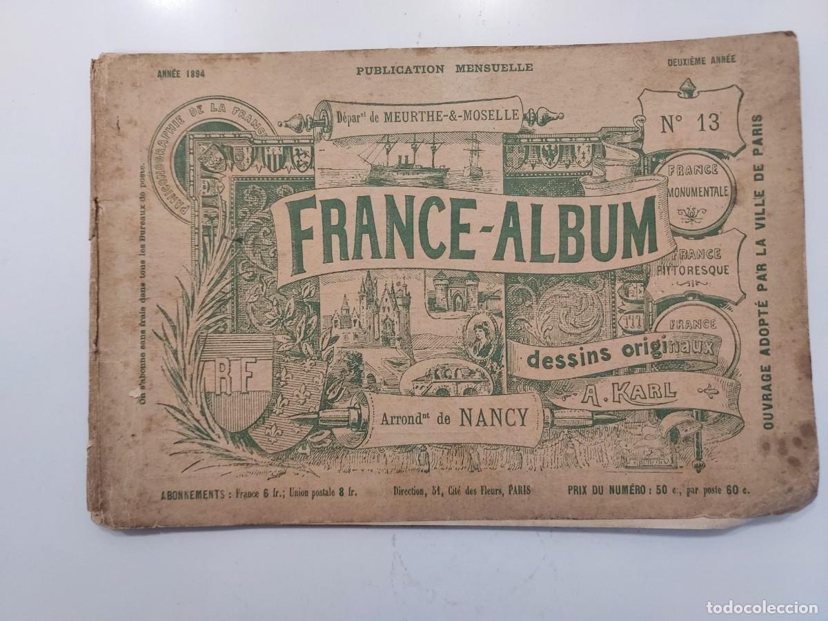 Libros antiguos: FRANCE-ALBUM Arrondnt. NANCY. 34 p&aacute;ginas (l&aacute;minas). A. Karl. Paris, 1894