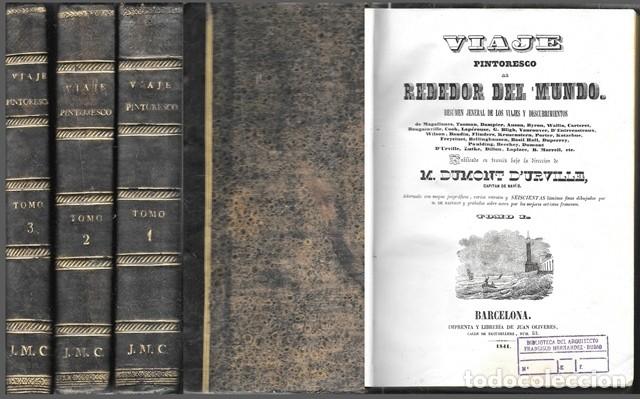Libros antiguos: VIAJE PINTORESCO ALREDEDOR DEL MUNDO - 3 TOMOS (A&Ntilde;O 1842) - A-VIA-987
