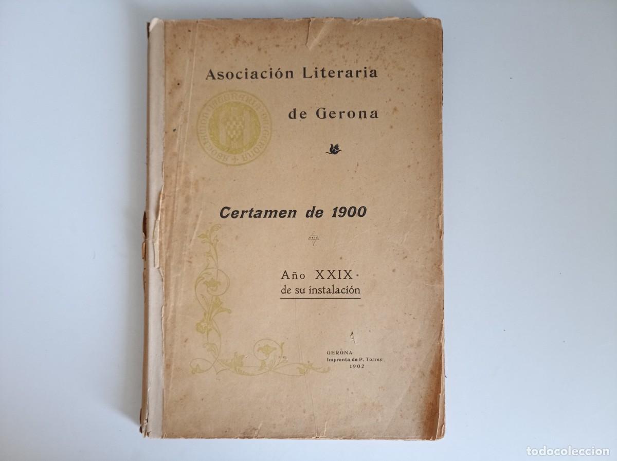 Livros antigos: ASOCIACI&Oacute;N LITERARIA GERONA. CERTAMEN DE 1900. FOLIO.