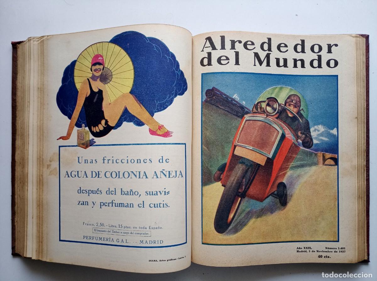Libros antiguos: ALREDEDOR DEL MUNDO. VOLUMEN 27 REVISTAS SOBRE VIAJES Y DESCUBRIMIENTOS ANTIGUOS. 1927. ILUSTRADO