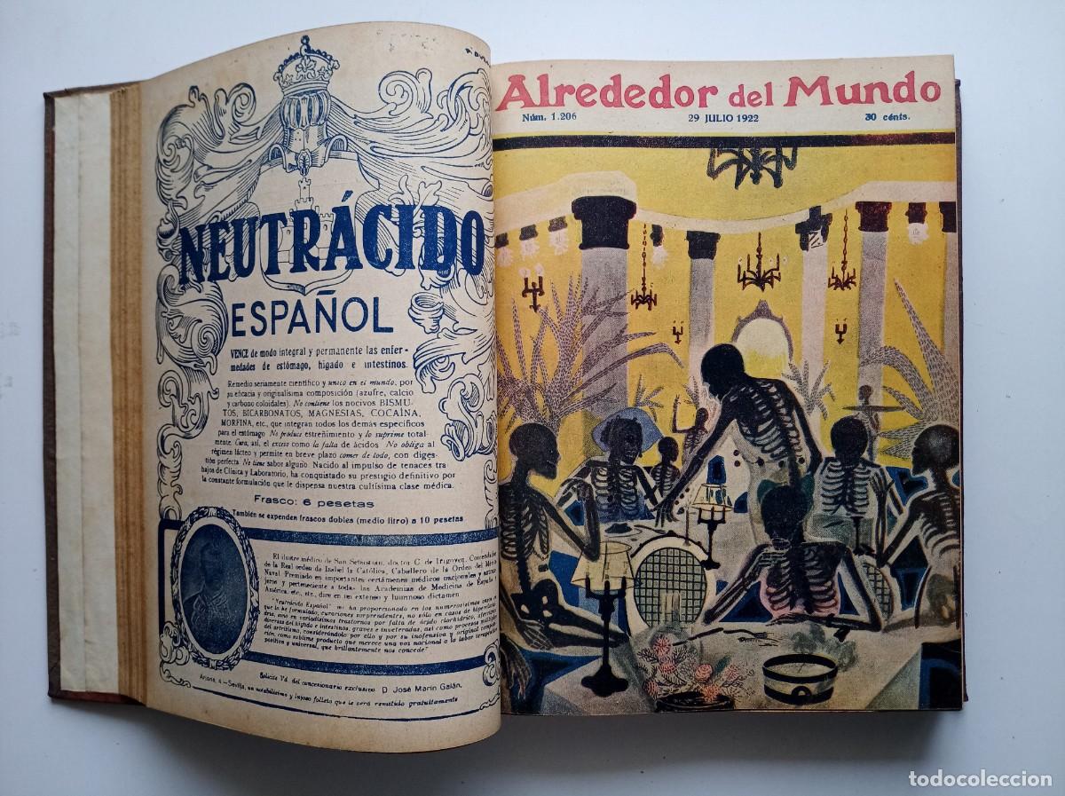 Libros antiguos: ALREDEDOR DEL MUNDO. VOLUMEN 27 REVISTAS SOBRE VIAJES Y DESCUBRIMIENTOS ANTIGUOS. 1922. ILUSTRADO