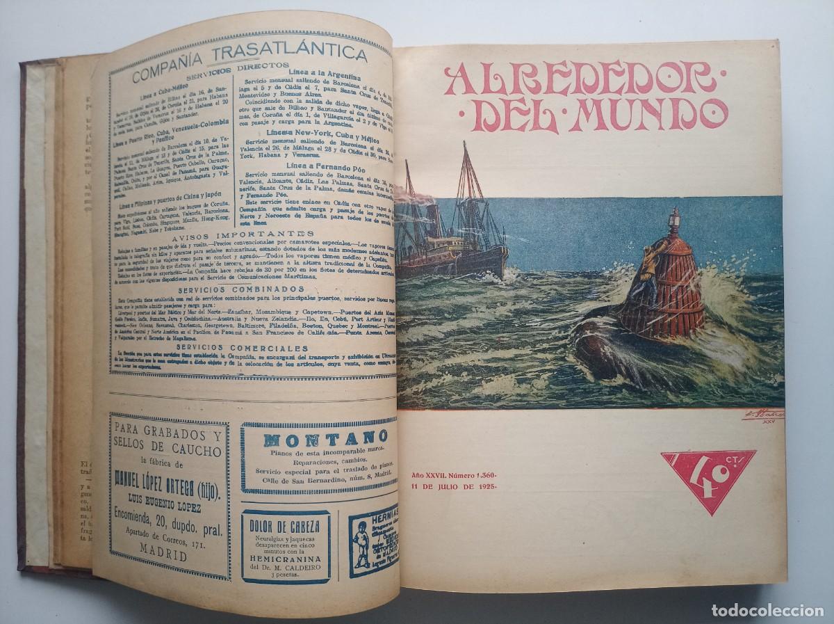 Libros antiguos: ALREDEDOR DEL MUNDO. VOLUMEN 27 REVISTAS SOBRE VIAJES Y DESCUBRIMIENTOS ANTIGUOS.1925 II. ILUSTRADO