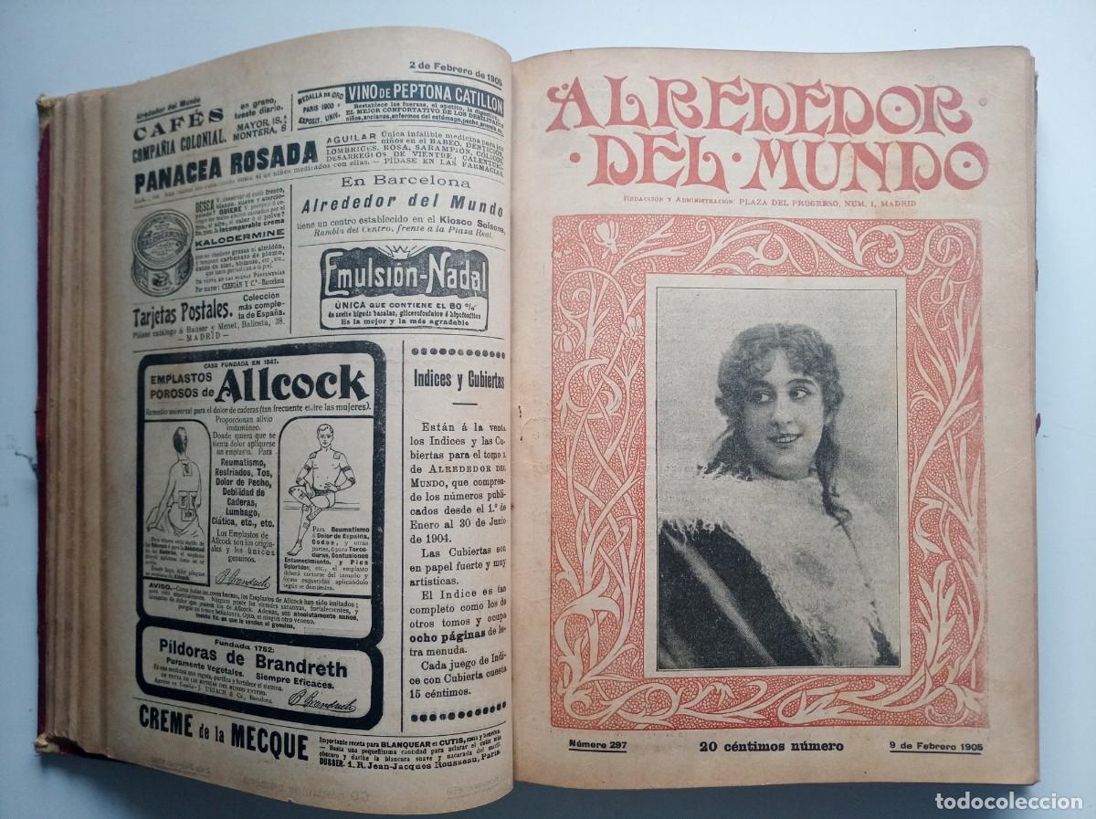 Libros antiguos: ALREDEDOR DEL MUNDO. VOLUMEN 27 REVISTAS SOBRE VIAJES Y DESCUBRIMIENTOS ANTIGUOS. 1905 . ILUSTRADO