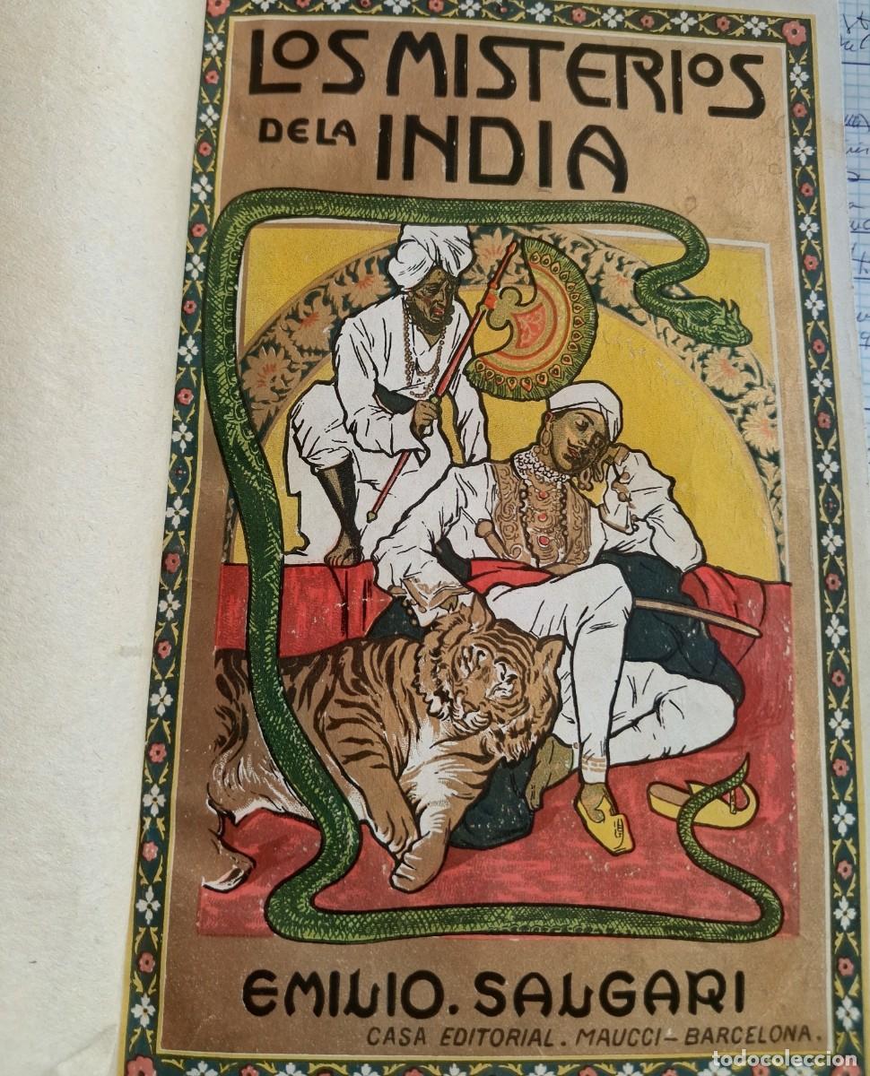 Libros antiguos: Los misterios de la India Emilio Salgari ed espa&ntilde;ola 1911