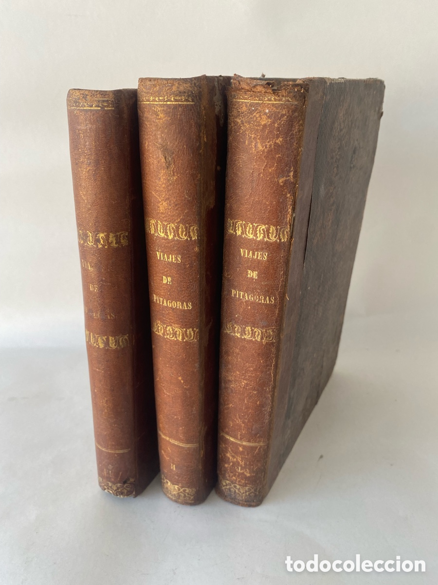 Libros antiguos: Viaje de Pitagoras de Jos&eacute; Molina Blampain 3 tomos Editorial Ciudad Real 1845