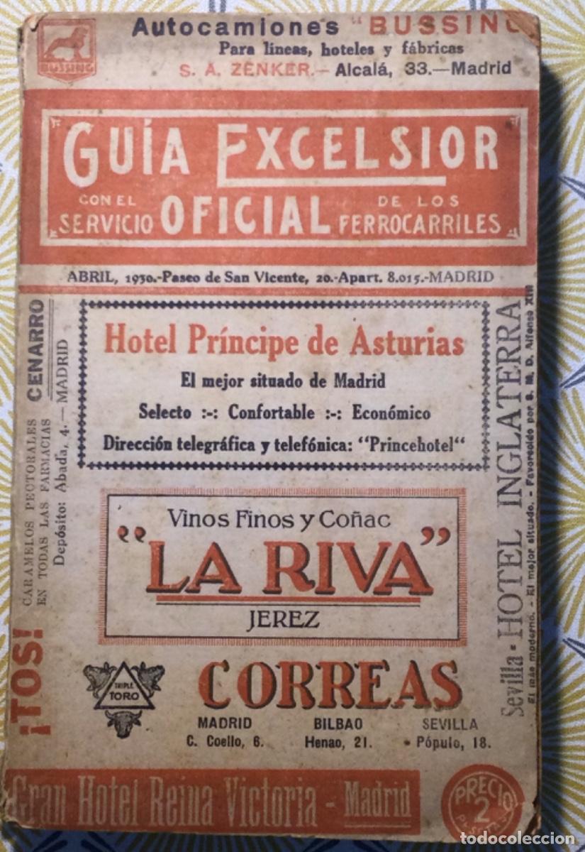 Libros antiguos: GUIA EXCELSIOR OFICIAL DE FERROCARRILES A&Ntilde;O 1930