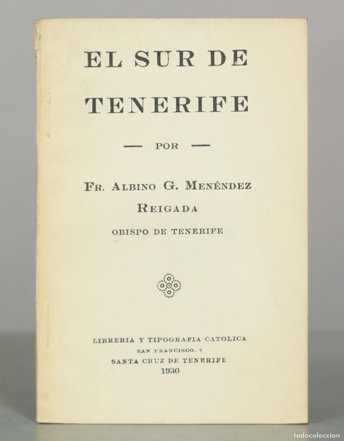 Libros antiguos: El Sur de Tenerife - FR ALBINO G MENENDEZ 1930