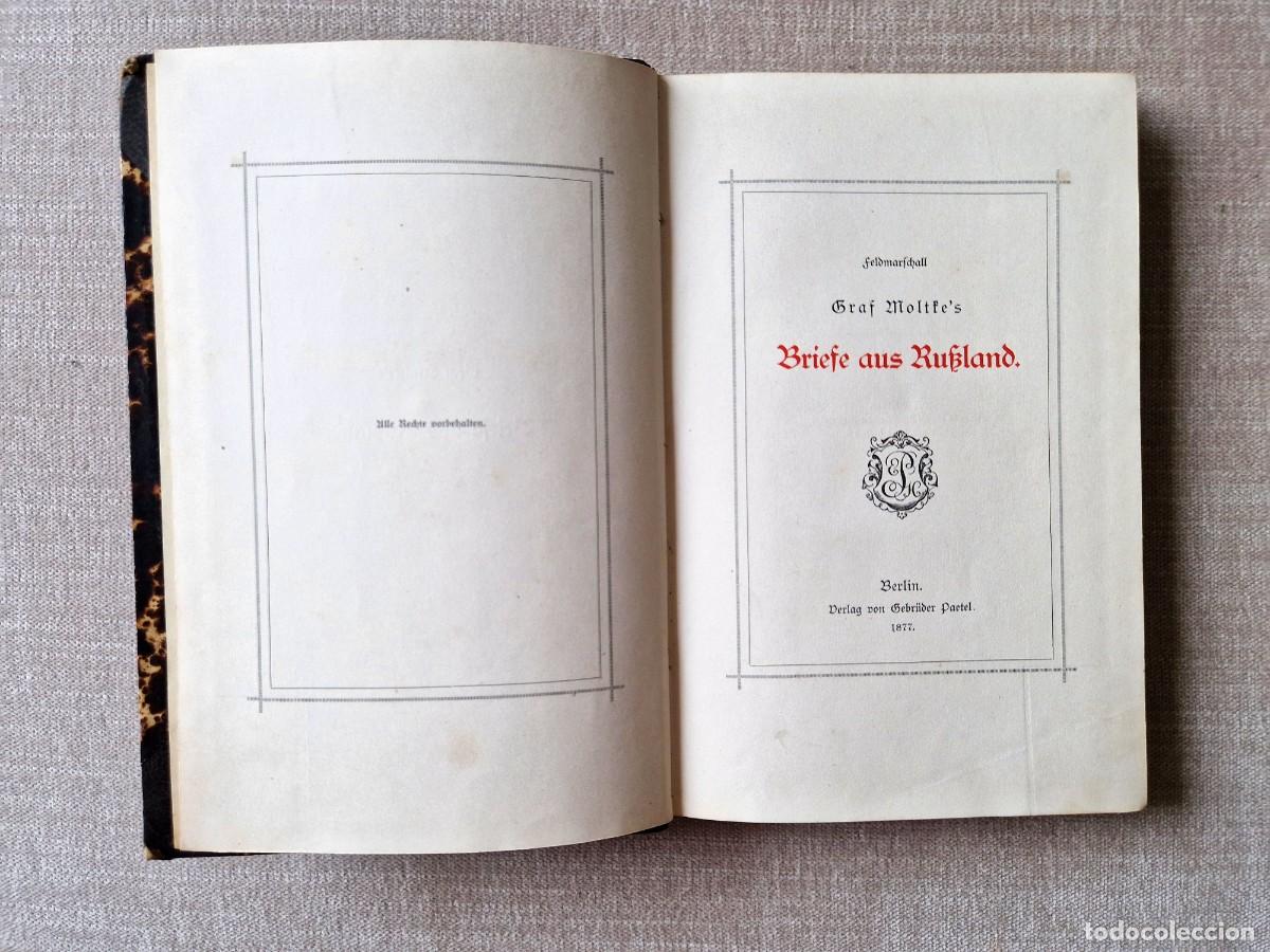 Libros antiguos: Graf Moltke - Briefe aus Russland - 1877 - Ex Libris Baron de Ropp Bixten