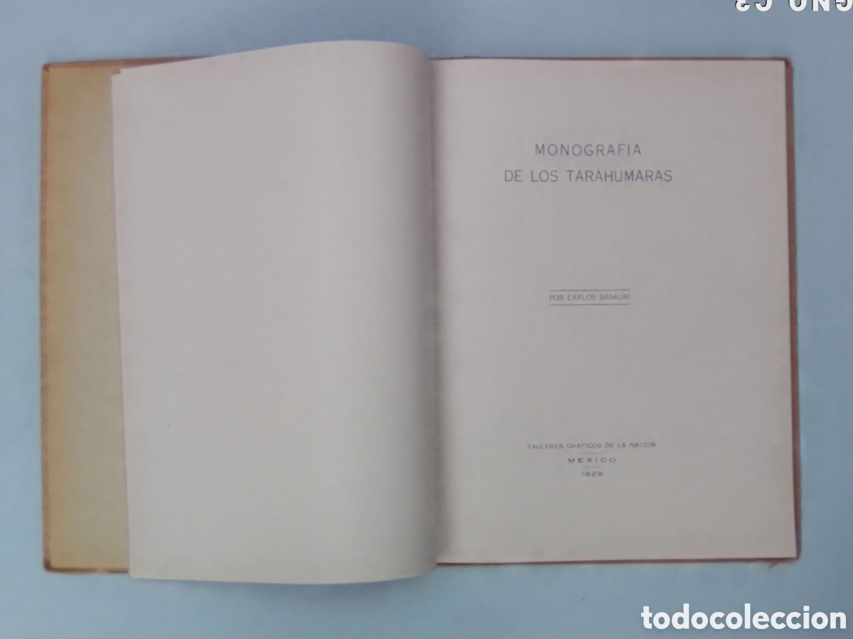 Libros antiguos: Monograf&iacute;a de los tarahumaras - Foto 2