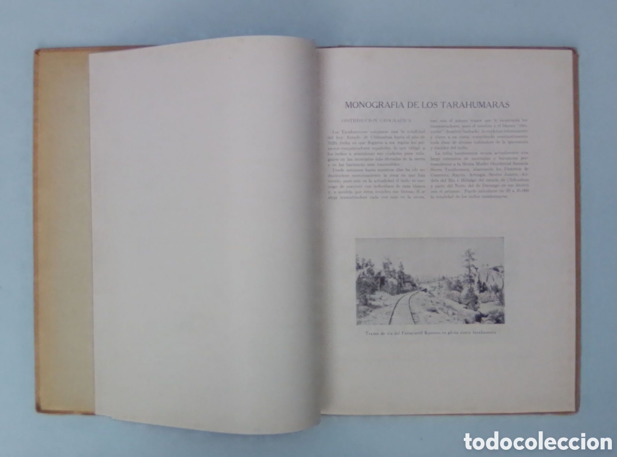 Libros antiguos: Monograf&iacute;a de los tarahumaras - Foto 4