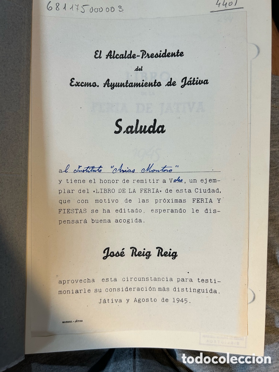 Libros antiguos: LIBRO DE LA FERIA DE JATIVA -B6 - Foto 2