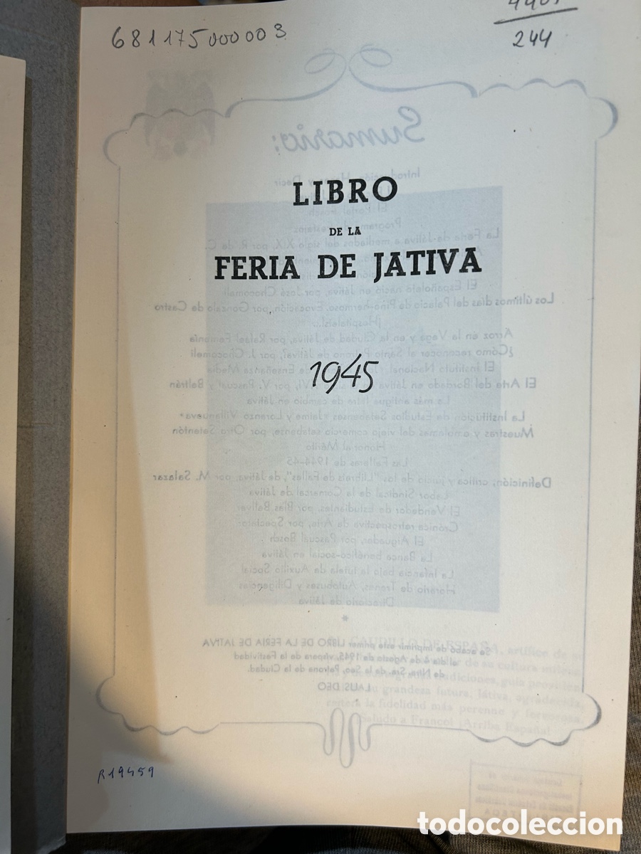 Libros antiguos: LIBRO DE LA FERIA DE JATIVA -B6 - Foto 3