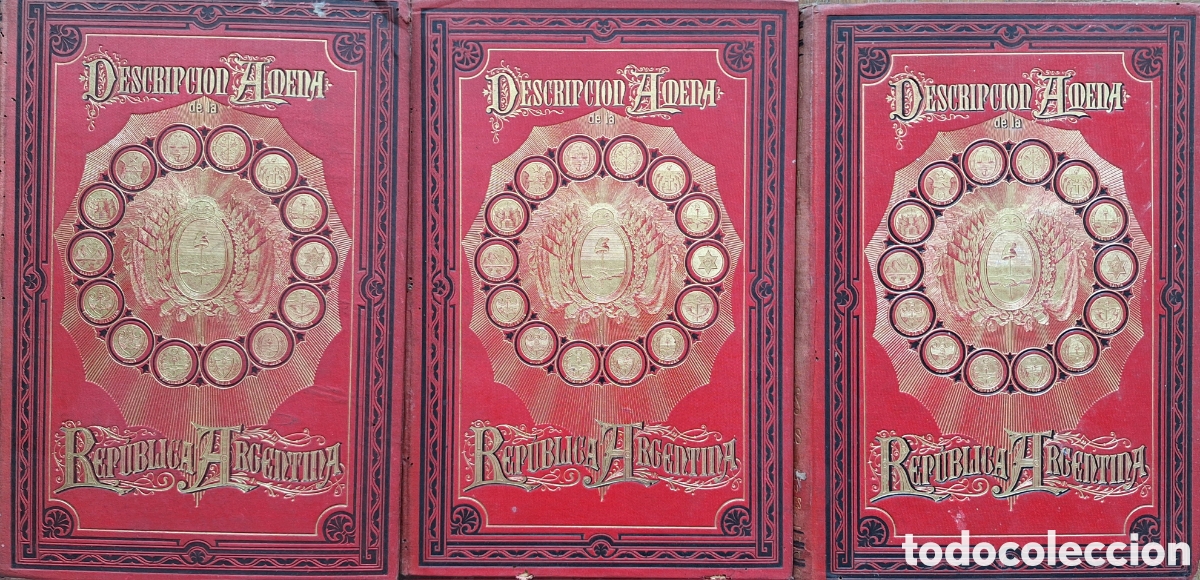 Libros antiguos: DESCRIPCION AMENA REPUBLICA ARGENTINA 3 T 1er EDICION 1880/8 ZEBALLOS MAPAS ARAUCANOS TRIGO CABA&Ntilde;AS