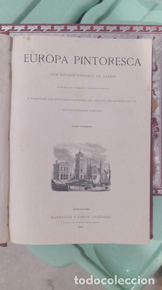 Libros antiguos: Europa pintoresca. Descripci&oacute;n general de viajes. Ilustrada con numerosos y artisticos grabados