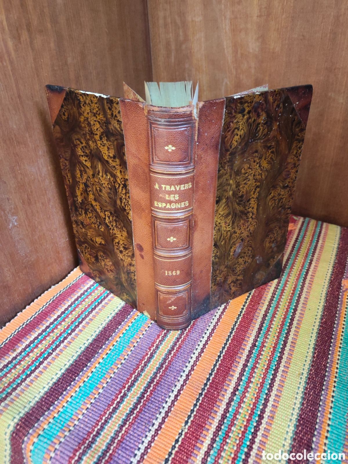 Libros antiguos: Libro &rdquo;A travers les Espagnes&rdquo; (1869) - Ex-Libris Duque de Montpensier