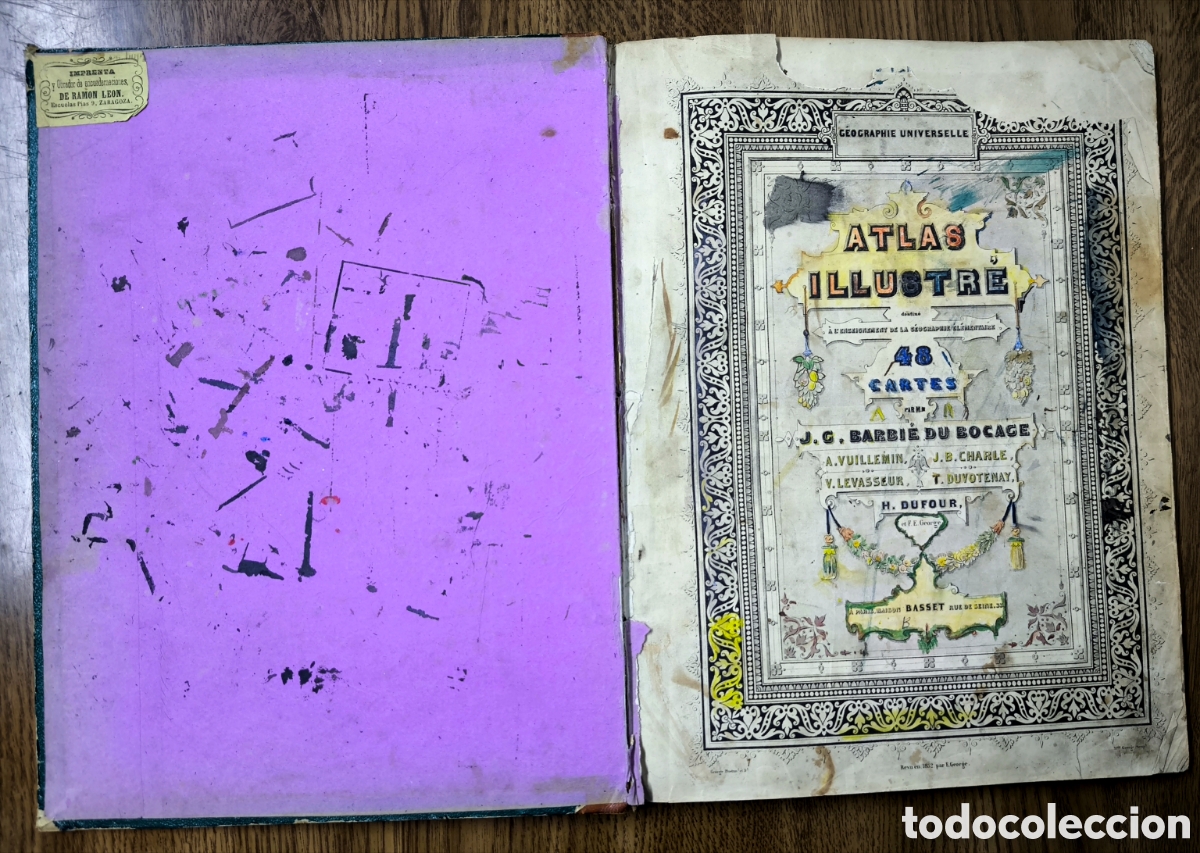 Libros antiguos: GRAN ATLAS DEL MUNDO 1852