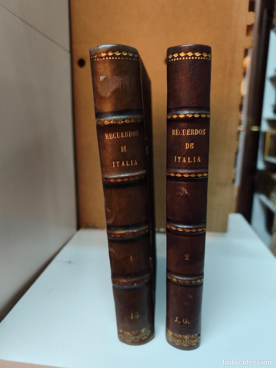 Antiquarische B&uuml;cher: RECUERDOS DE ITALIA. POR EMILIO CASTELAR. TOMO I & II. MADRID 1874 & 1876.