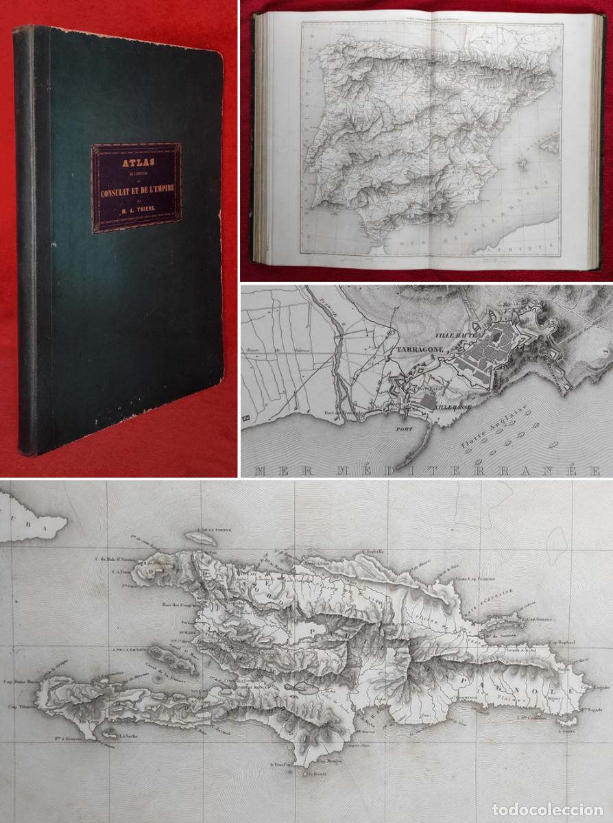 Libros antiguos: A&Ntilde;O 1859 -45cm- COLOSAL ATLAS - RUSIA - BATALLA DE TRAFALGAR, FERROL, BAIL&Eacute;N, TALAVERA...