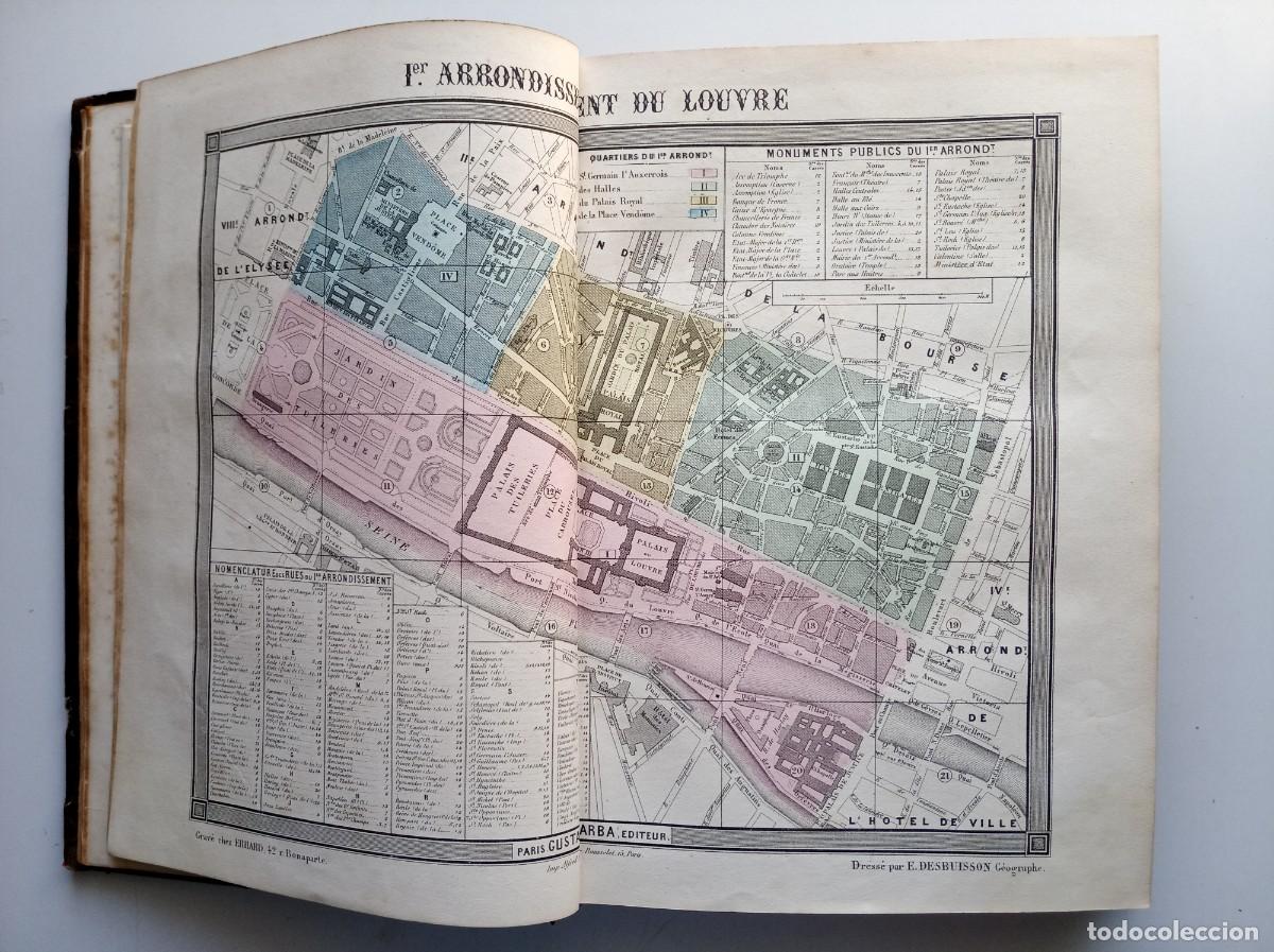 Libros antiguos: EL MEJOR ATLAS DE PARIS DEL SIGLO XIX. FOLIO.1860. 67 GRABADOS DE GUSTAVE DOR&Eacute; Y 20 MAPAS ILUMINADOS